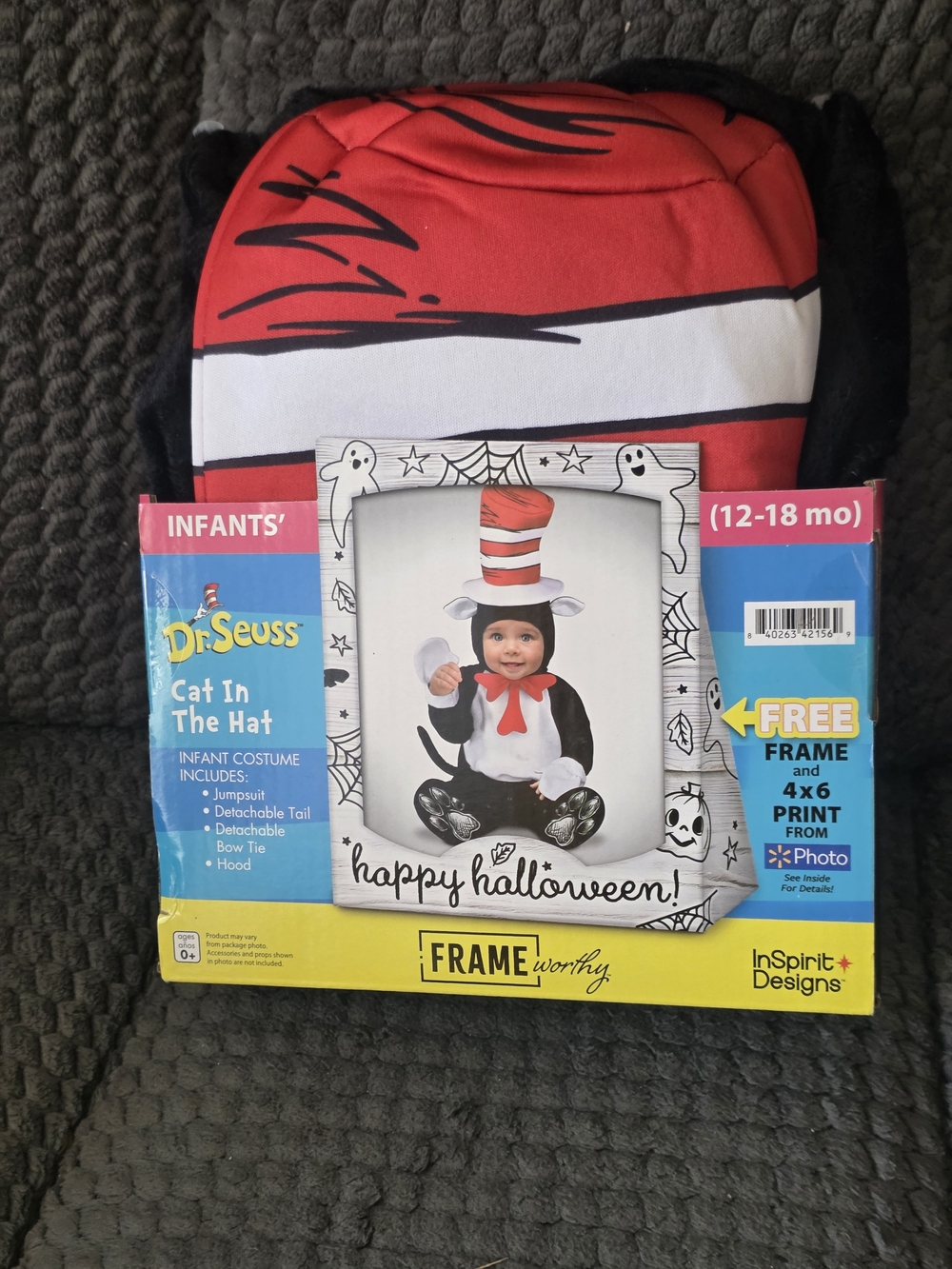 Dr. Seuss Cat in the Hat Infant Costume - Red, White & Black